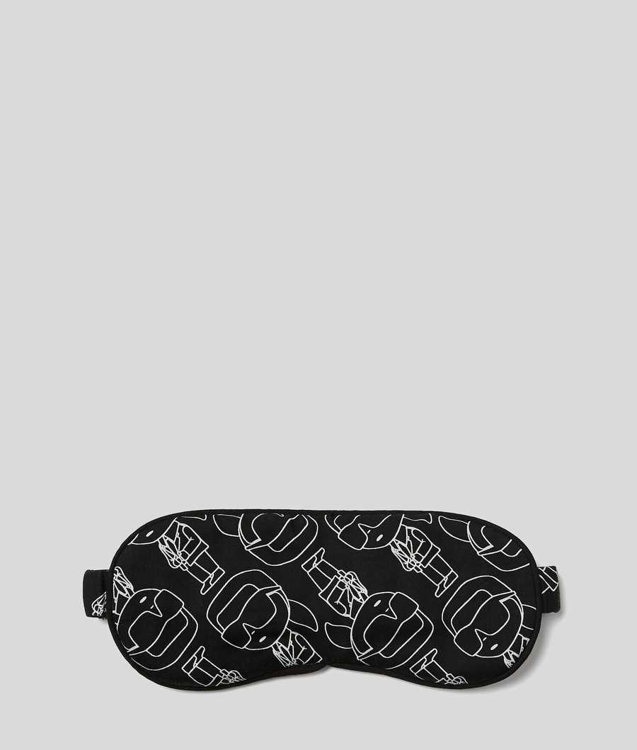 Black / Beige Women's Karl Lagerfeld K/Ikonik 2.0 Eye Mask Loungewear | TH179STXB