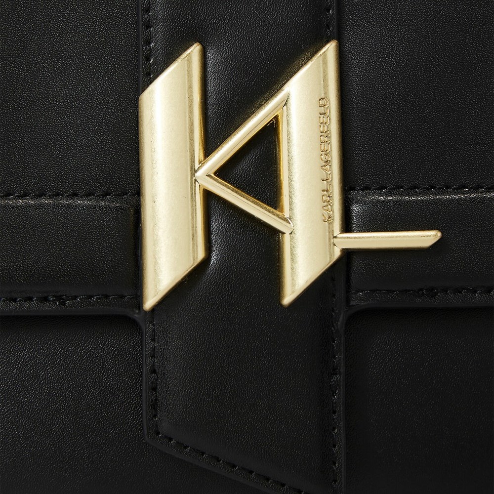 Black / Gold Women's Karl Lagerfeld K/Saddle Baguette Bag | TH206XFWR