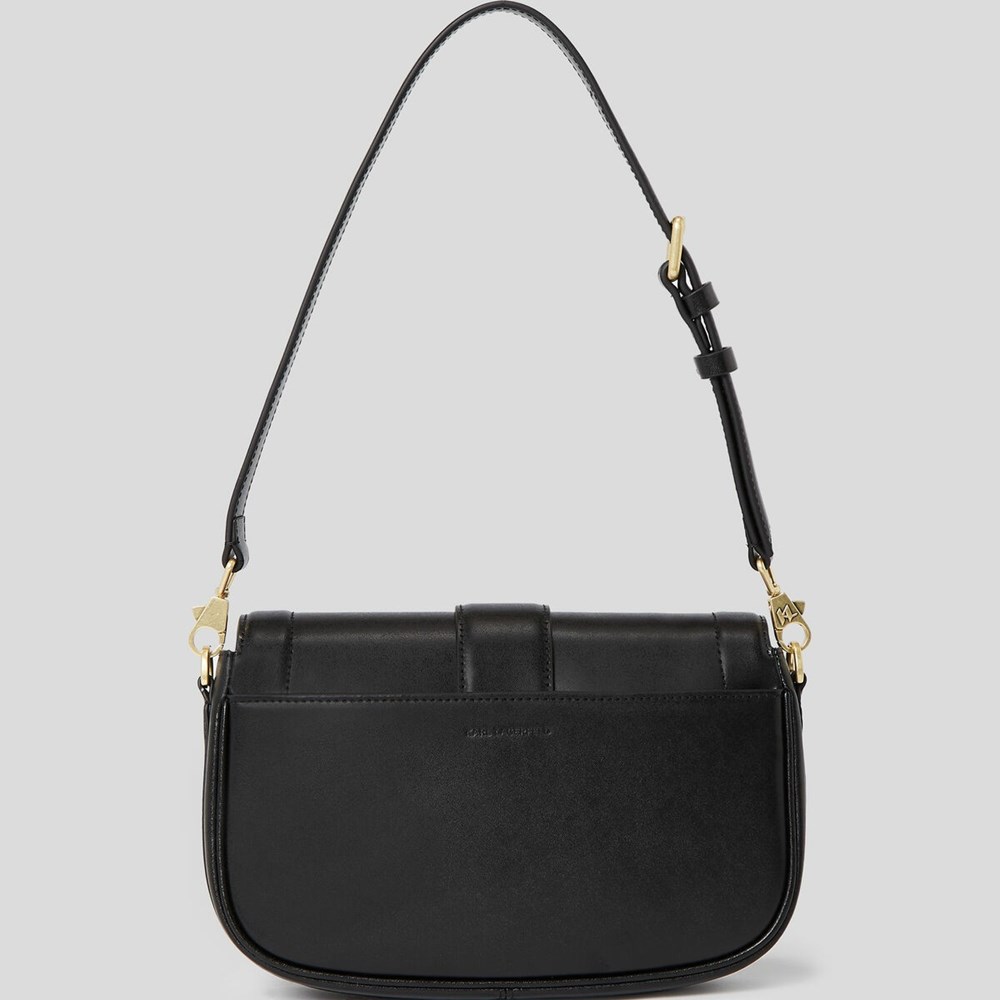 Black / Gold Women's Karl Lagerfeld K/Saddle Baguette Bag | TH206XFWR