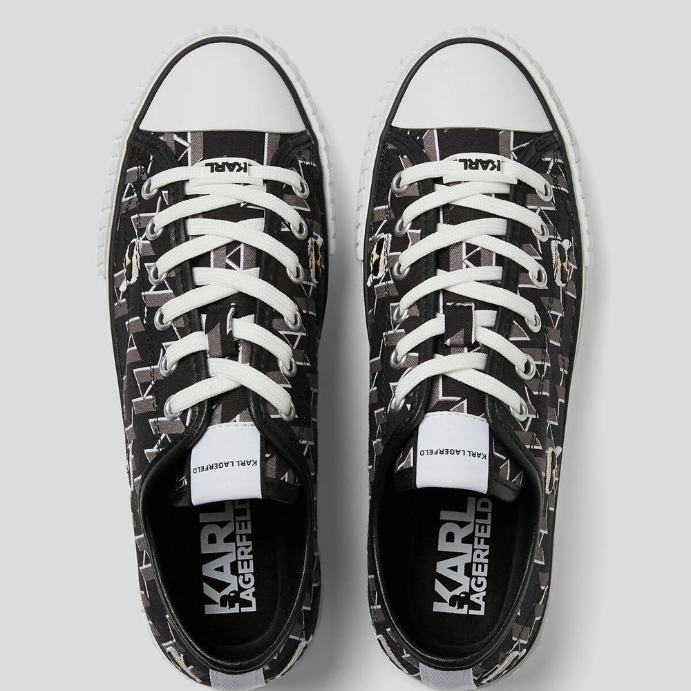 Black / Grey Women's Karl Lagerfeld Kampus Max Multikonic Sneakers | TH102WSGV