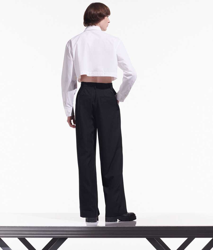 Black Men's Karl Lagerfeld Cara Loves Karl Wide-leg Pants | TH136WEIF