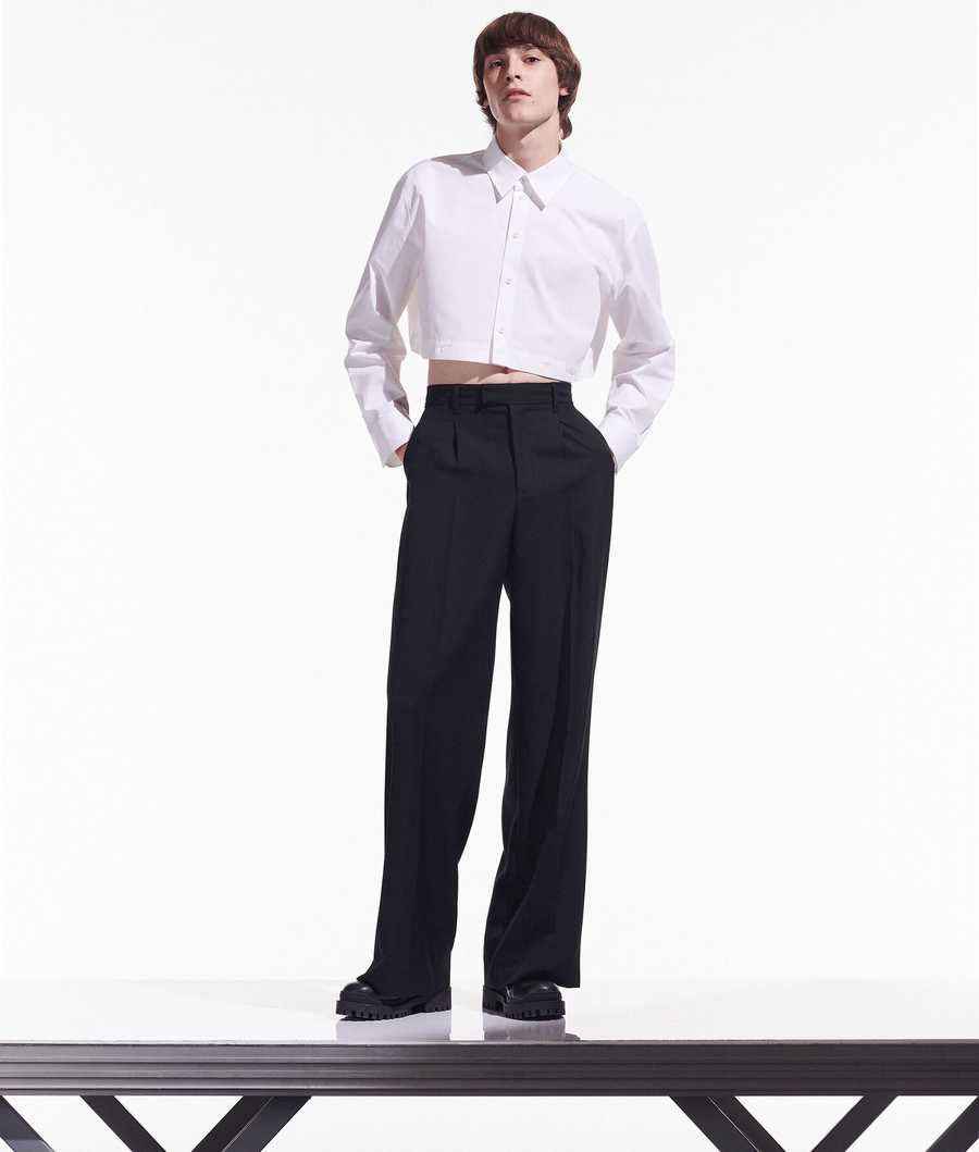 Black Men's Karl Lagerfeld Cara Loves Karl Wide-leg Pants | TH136WEIF