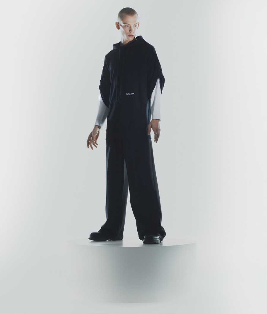 Black Men's Karl Lagerfeld Cara Loves Karl Wide-leg Pants | TH136WEIF