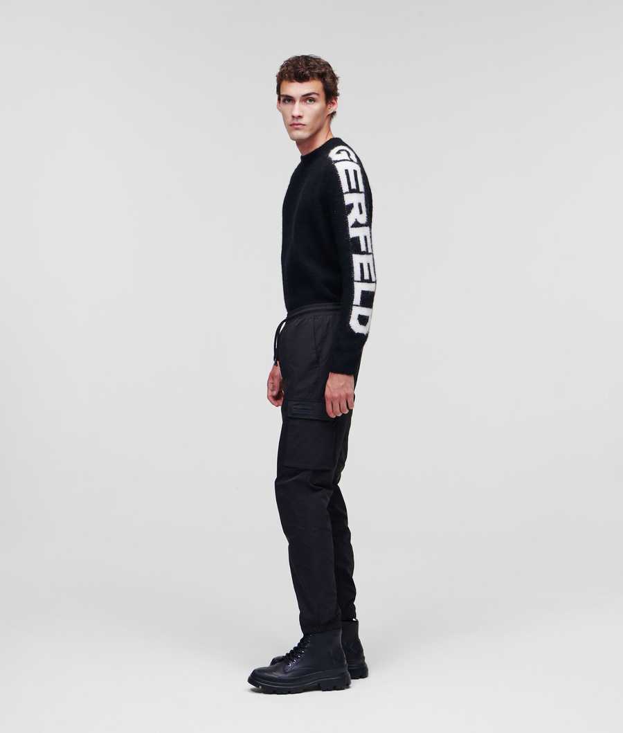 Black Men's Karl Lagerfeld Cargo Pants | TH612NXVE