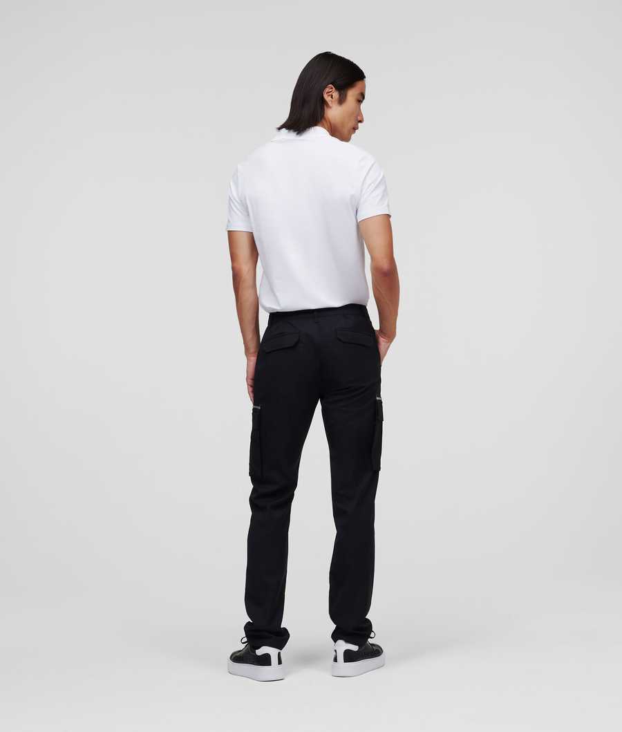 Black Men's Karl Lagerfeld Cargo Pants | TH759KRGN