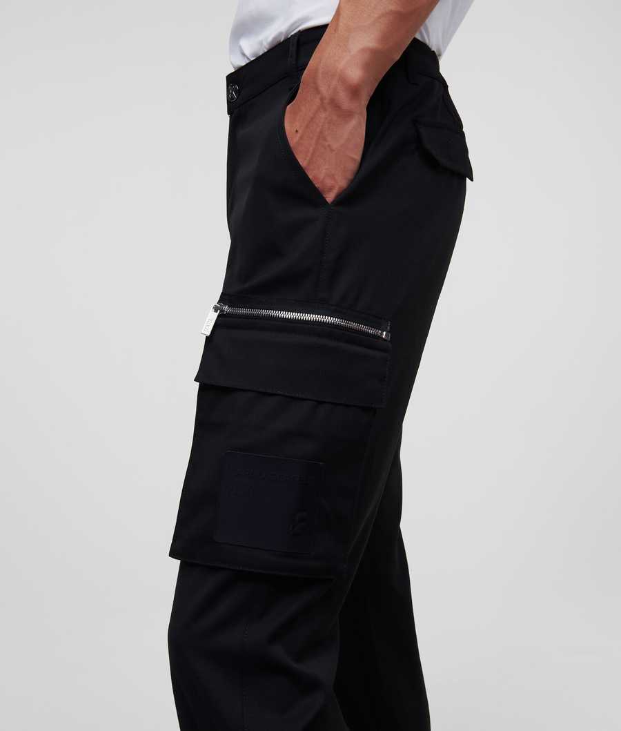 Black Men's Karl Lagerfeld Cargo Pants | TH759KRGN