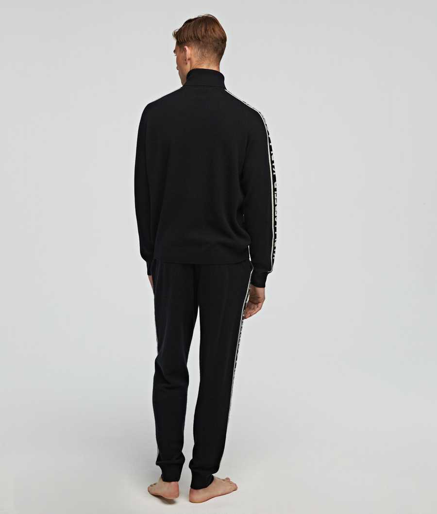 Black Men's Karl Lagerfeld Cashmere Sweatpants Loungewear | TH094YEQT