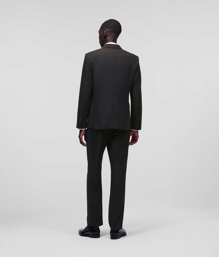 Black Men's Karl Lagerfeld Double-breasted Tailored Blazers | TH124KDHZ