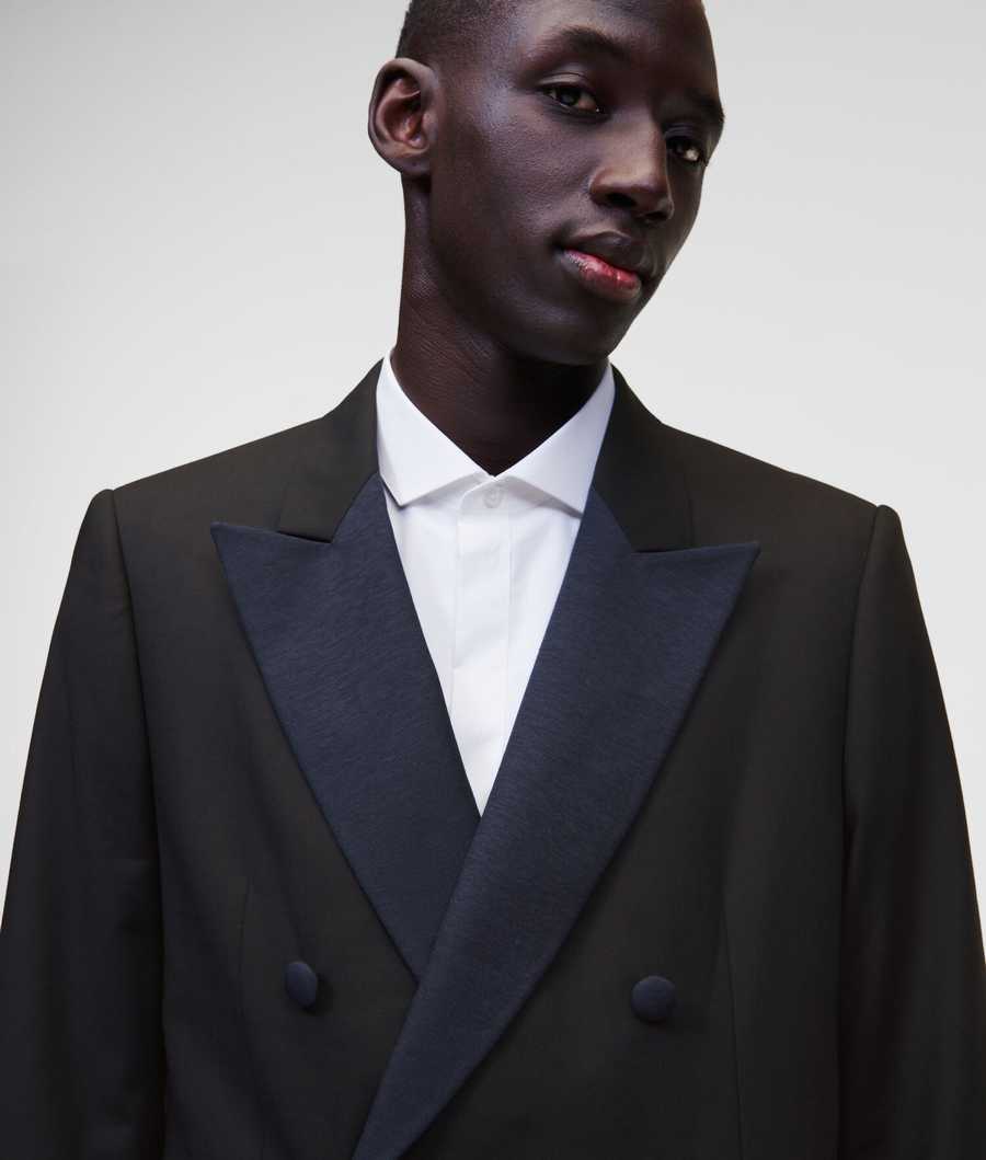 Black Men's Karl Lagerfeld Double-breasted Tailored Blazers | TH124KDHZ