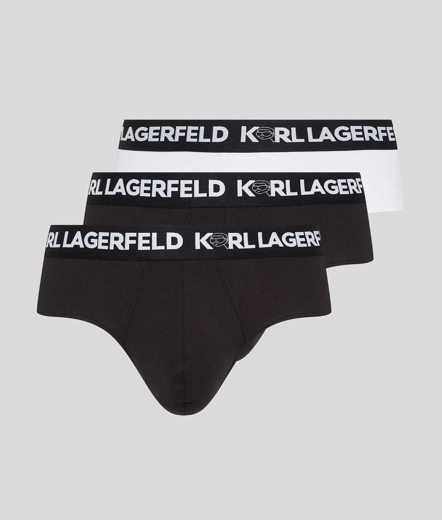 Black Men\'s Karl Lagerfeld Ikonik 2.0 Briefs – 3 Pack Underwear | TH107YIQR