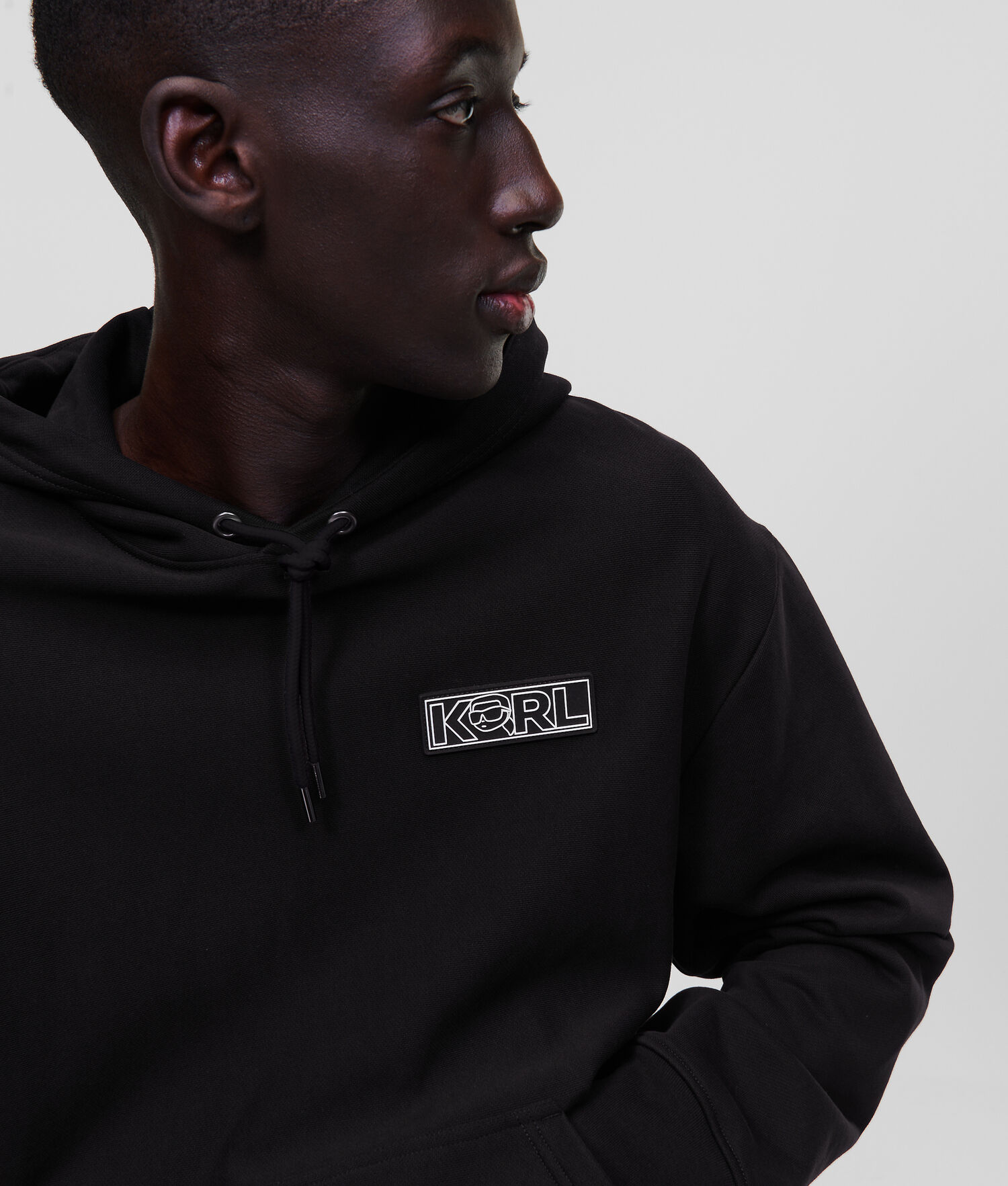 Black Men's Karl Lagerfeld Ikonik 2.0 Oversized Sweatshirts | TH458YTSV