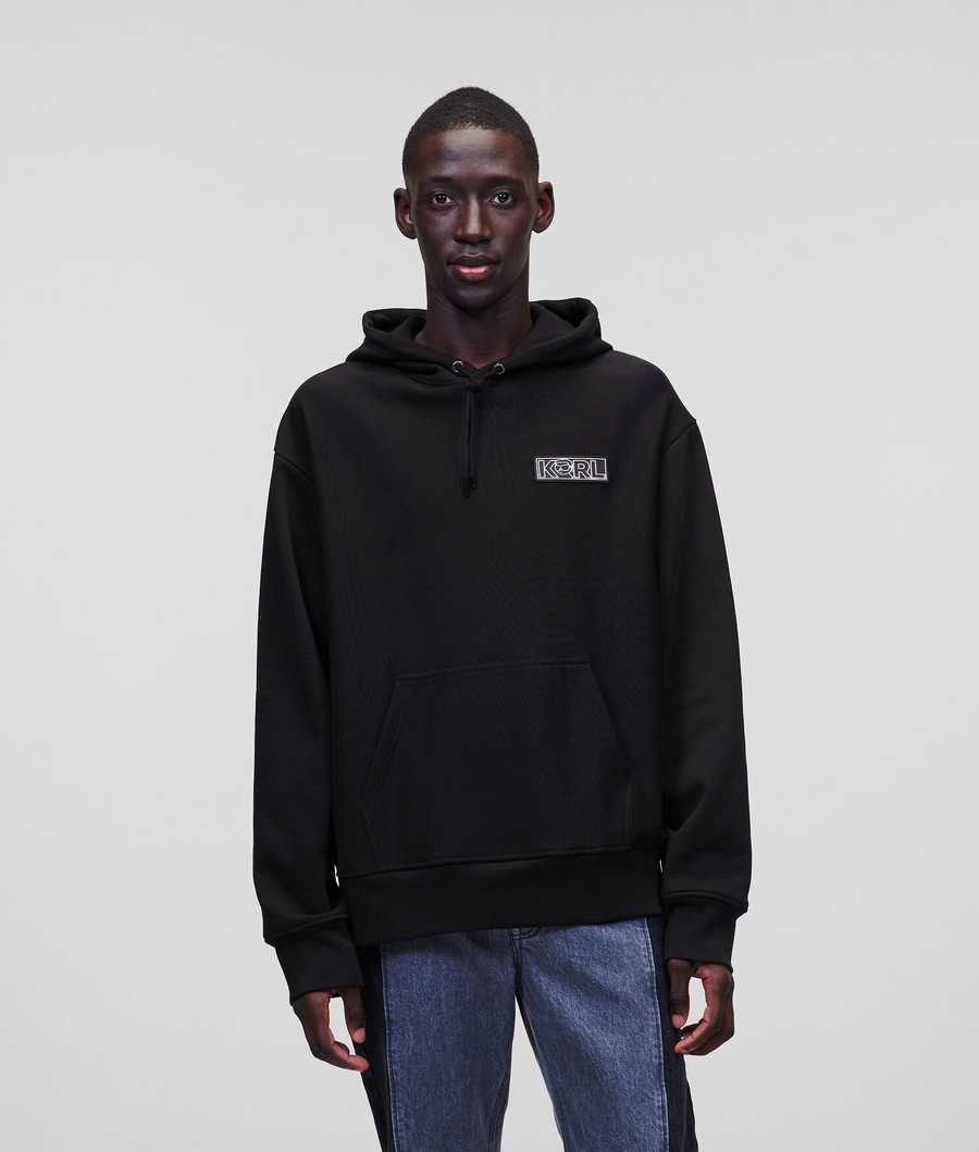 Black Men\'s Karl Lagerfeld Ikonik 2.0 Oversized Sweatshirts | TH458YTSV