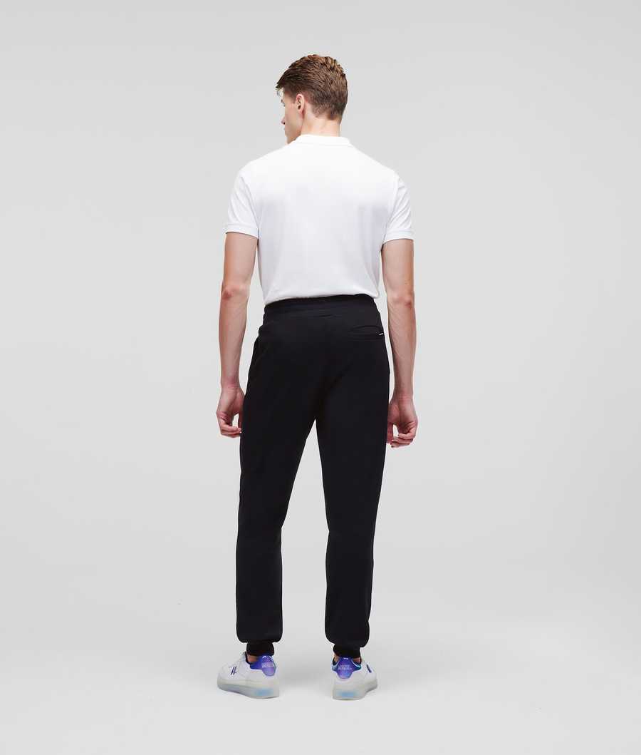 Black Men's Karl Lagerfeld Ikonik 2.0 Pintuck Sweatpants | TH327NPSL