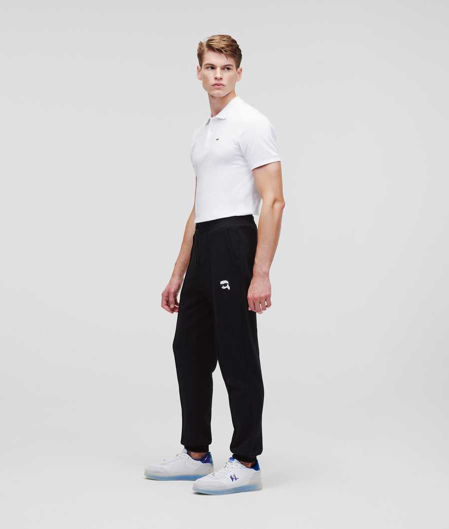 Black Men's Karl Lagerfeld Ikonik 2.0 Pintuck Sweatpants | TH327NPSL