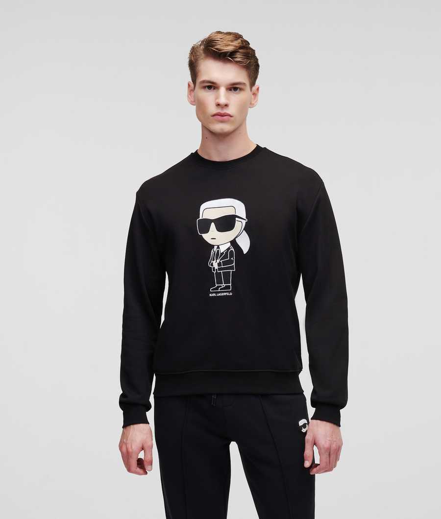 Black Men's Karl Lagerfeld Ikonik 2.0 Sweatshirts | TH369QDBG