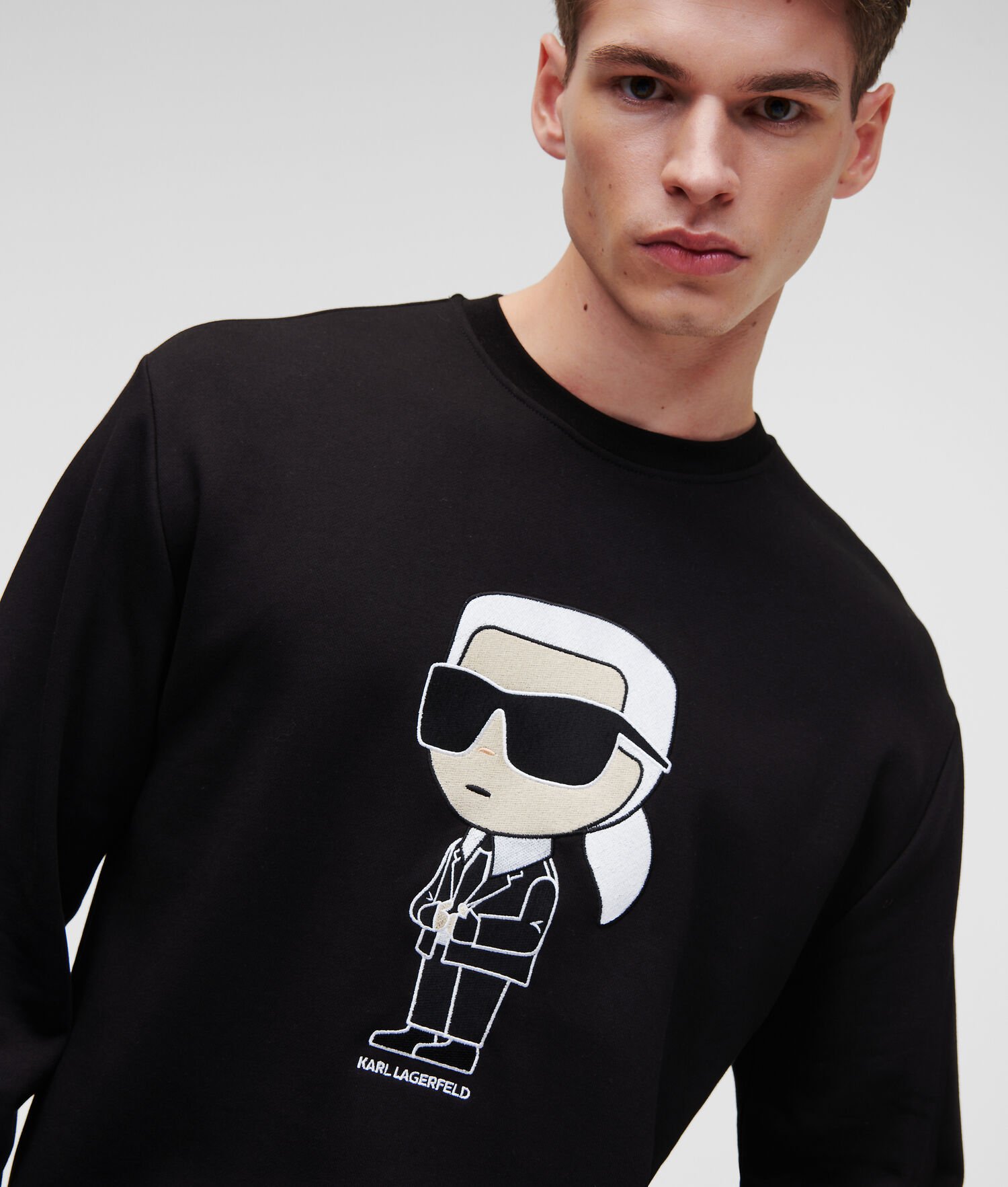 Black Men\'s Karl Lagerfeld Ikonik 2.0 Sweatshirts | TH369QDBG