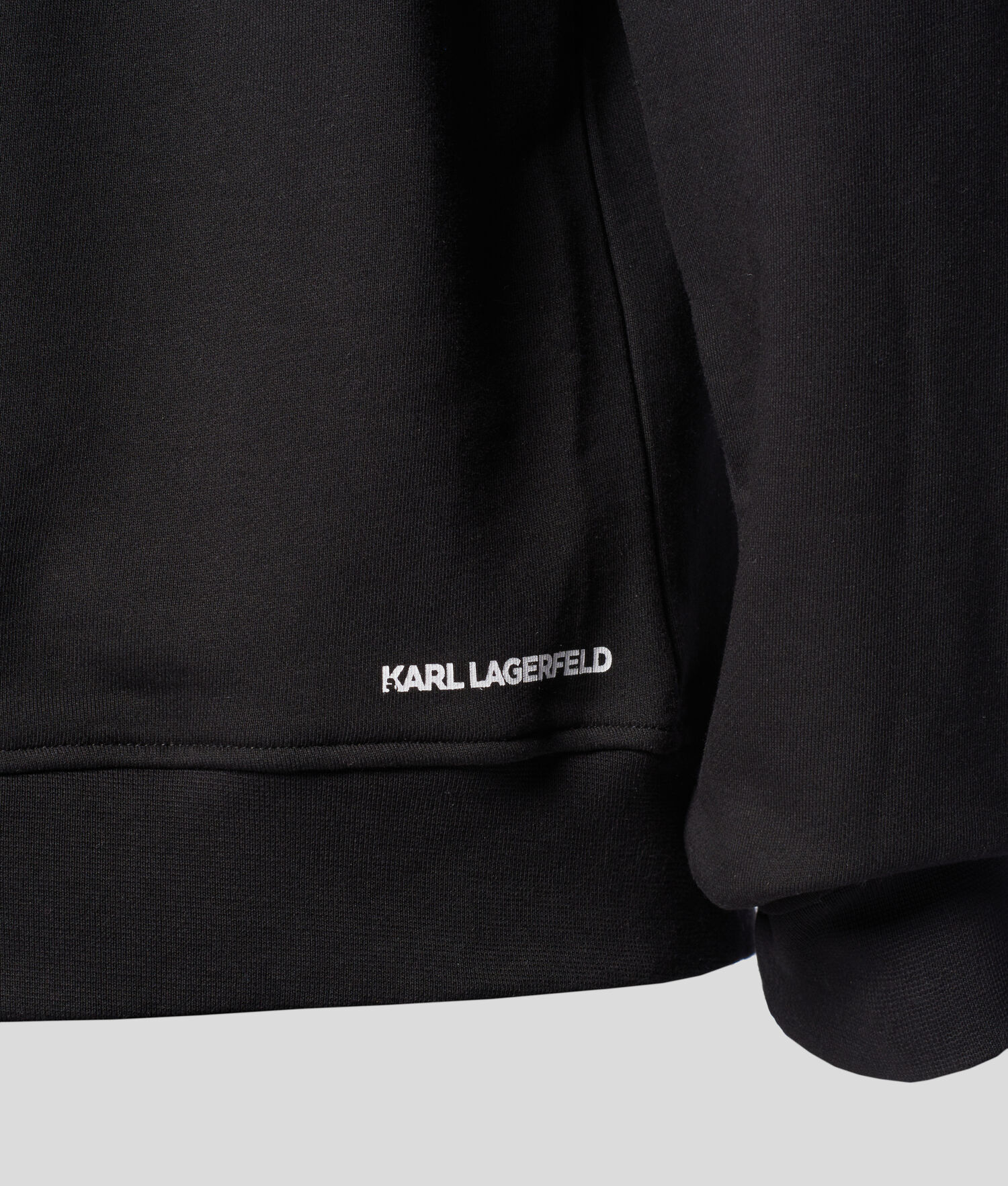 Black Men's Karl Lagerfeld Ikonik Karl Rubber Patch Sweatshirts | TH804TBKL