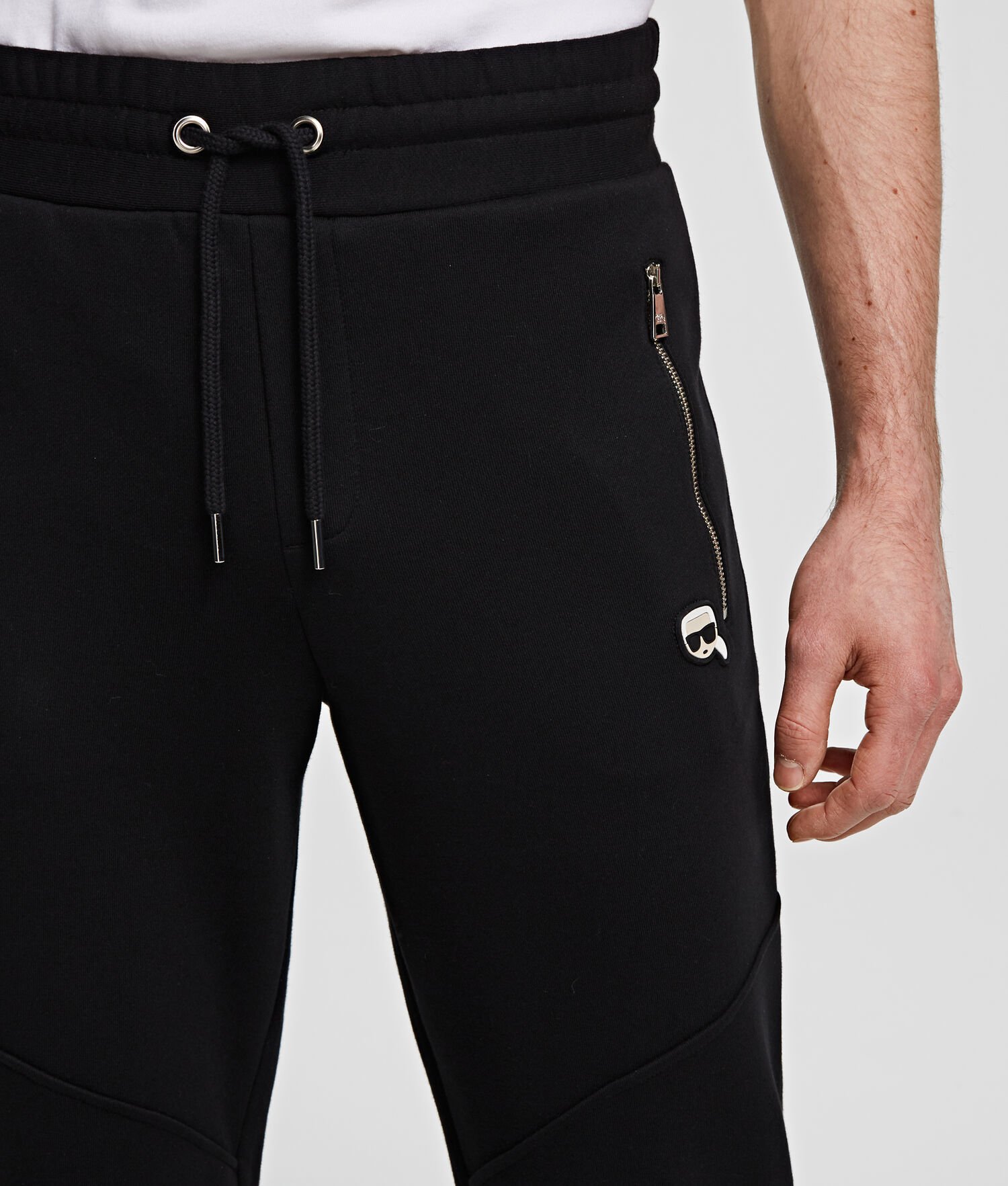 Black Men's Karl Lagerfeld Ikonik Lounge Biker Sweatpants | TH947GMBF