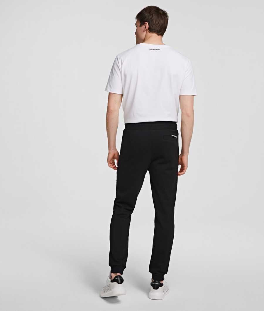 Black Men's Karl Lagerfeld Ikonik Lounge Biker Sweatpants | TH947GMBF