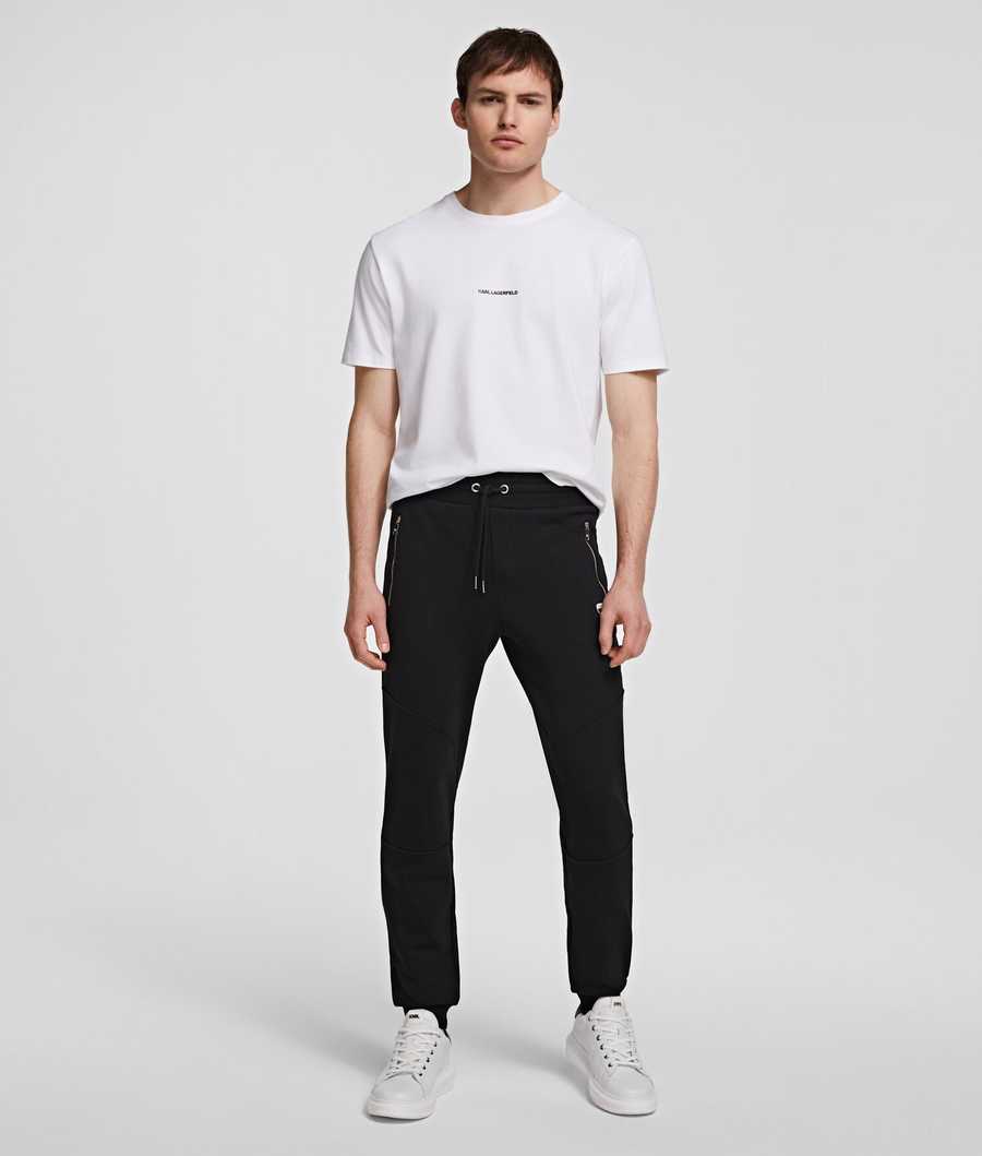 Black Men\'s Karl Lagerfeld Ikonik Lounge Biker Sweatpants | TH947GMBF