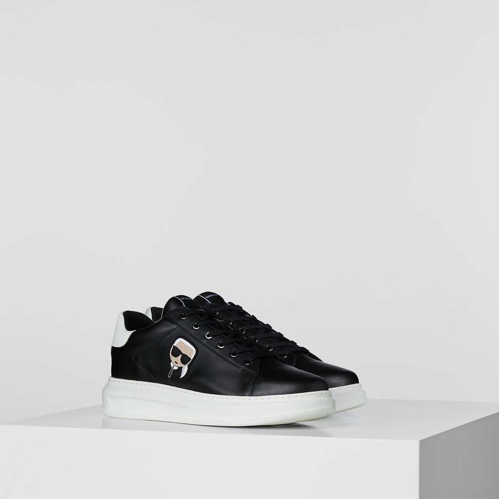 Black Men\'s Karl Lagerfeld K/Ikonik Kapri Sneakers | TH319KYDT