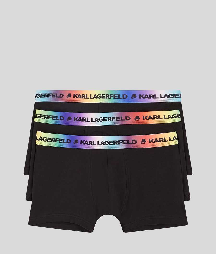 Black Men's Karl Lagerfeld K/Love Logo Trunks – 3 Pack Underwear | TH601NGPA