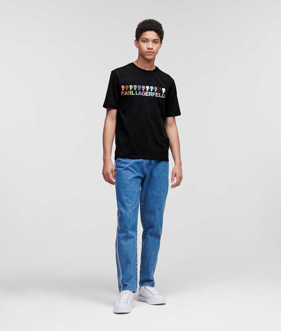 Black Men's Karl Lagerfeld K/Love T-Shirts | TH013SOMU