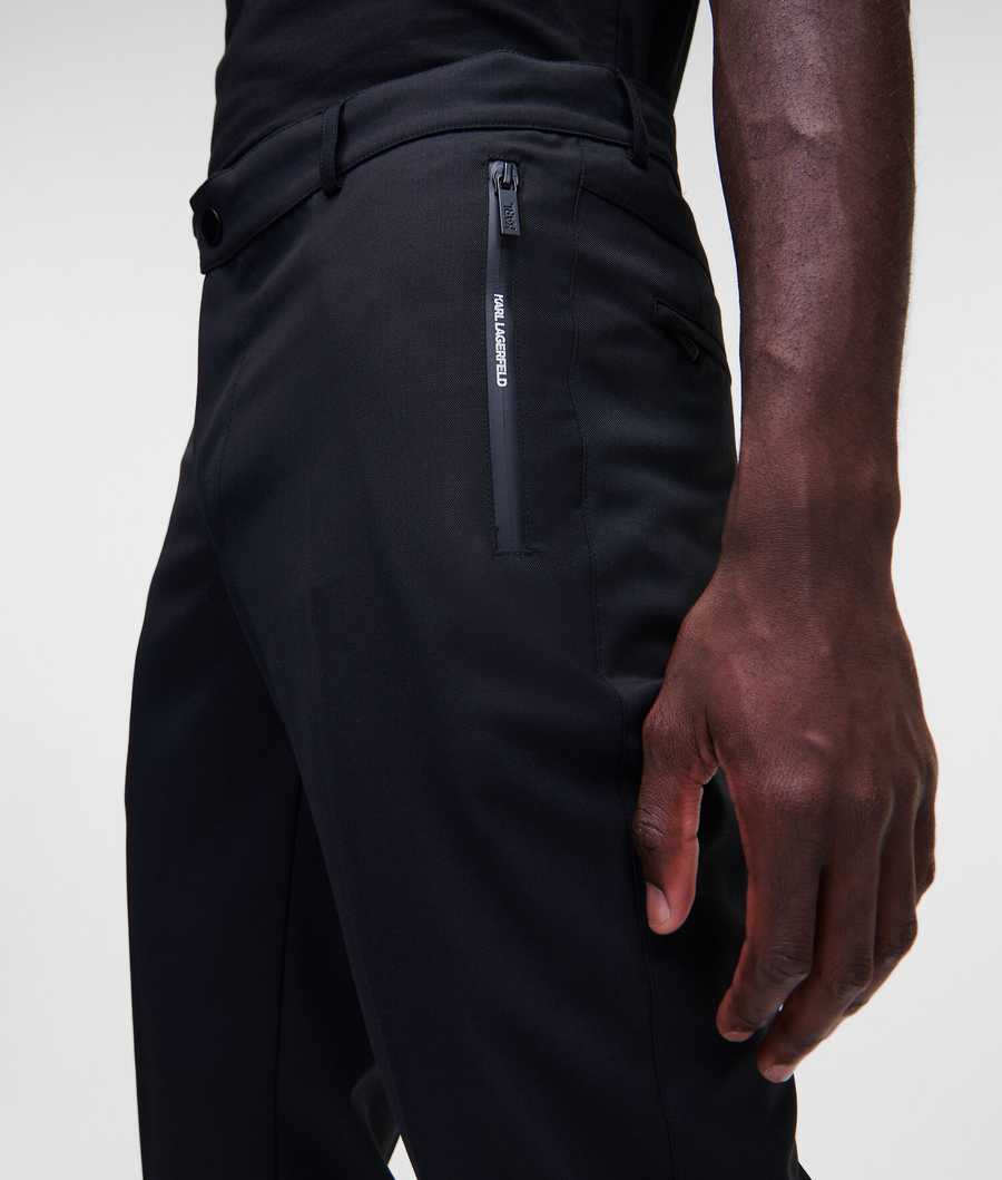 Black Men's Karl Lagerfeld K/Tailored Pants | TH075HKMS