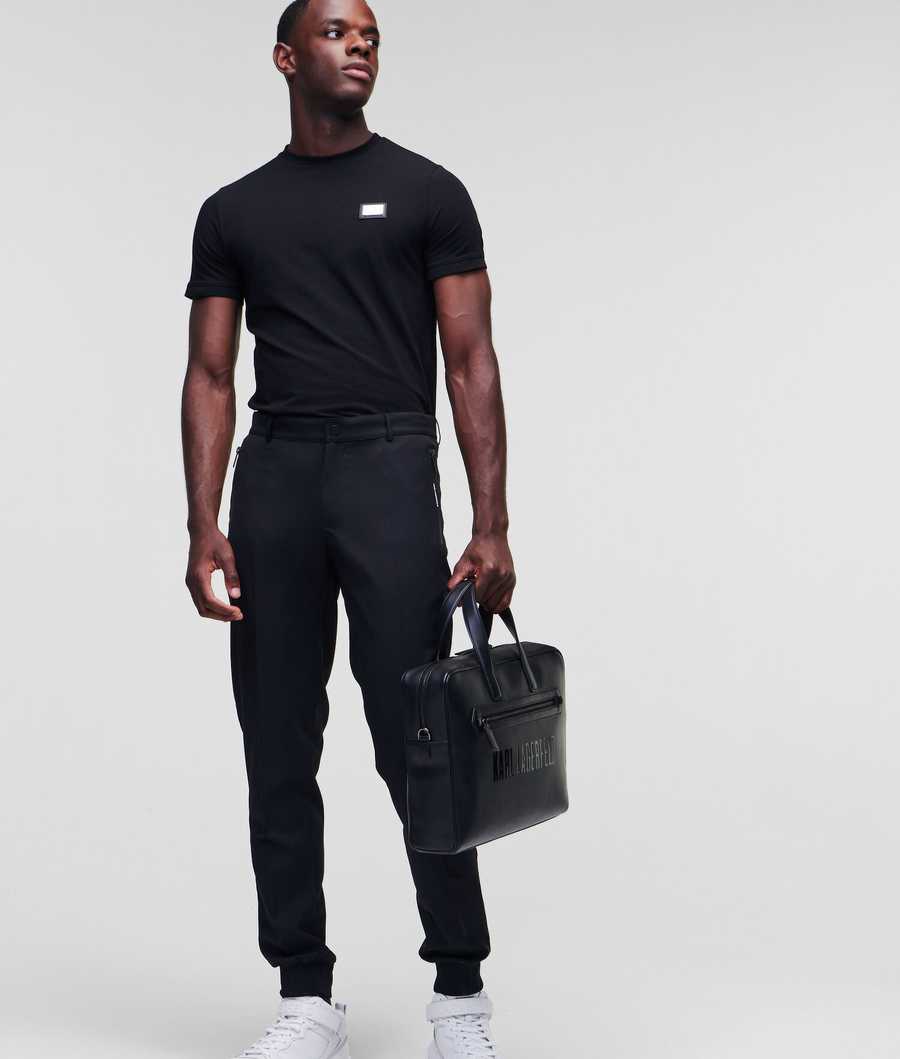 Black Men's Karl Lagerfeld K/Tailored Pants | TH075HKMS