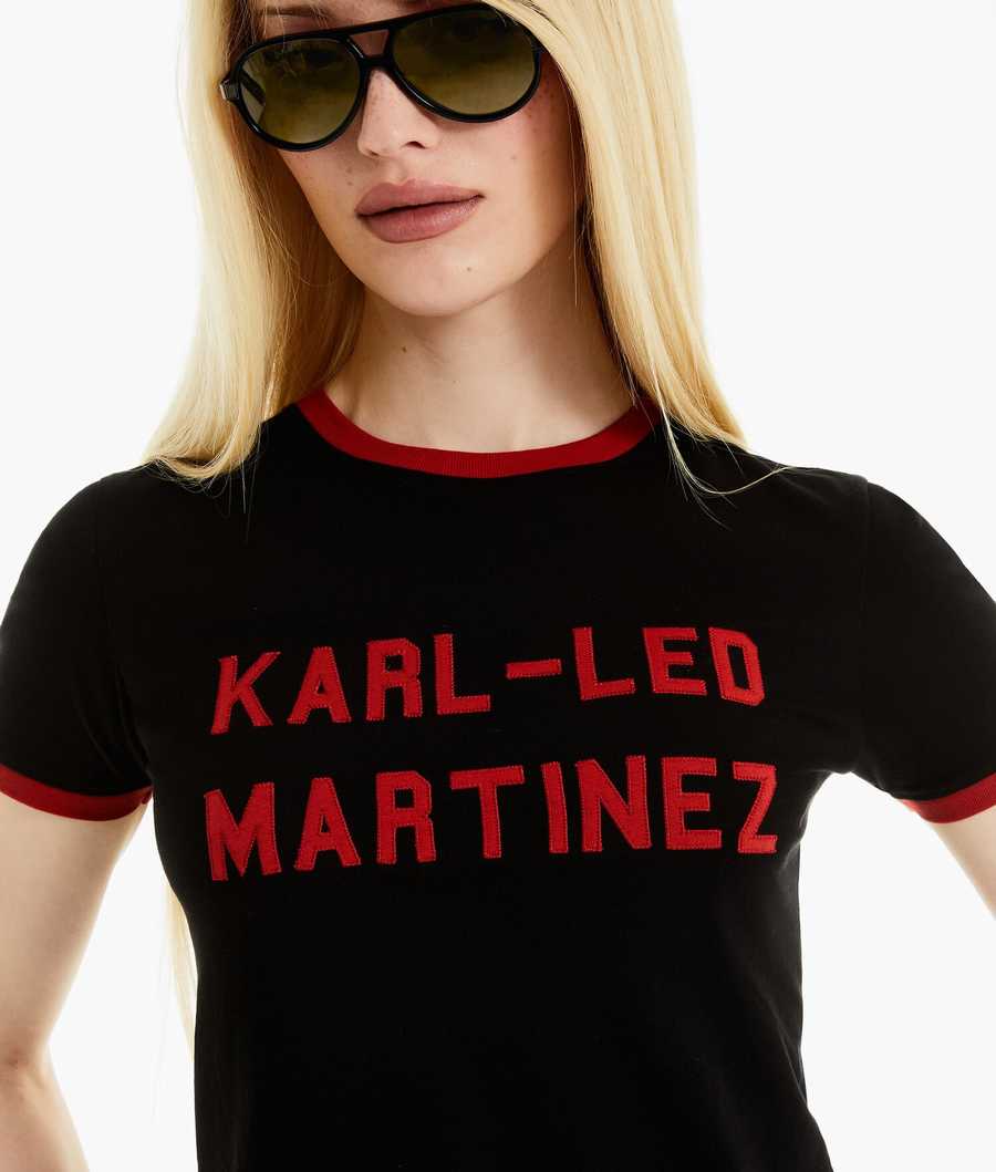 Black Men's Karl Lagerfeld Karl Lagerfeld X Alled-martinez Team Karl T-Shirts | TH391SVTG