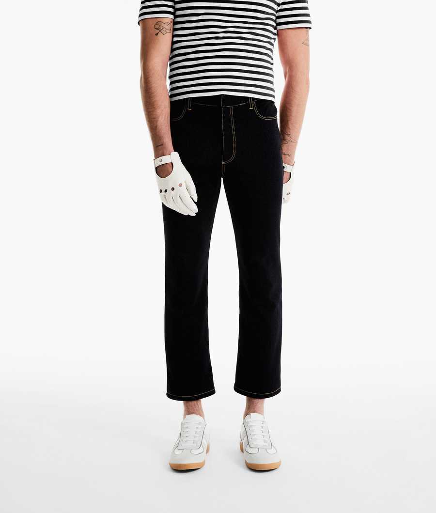 Black Men\'s Karl Lagerfeld Karl Lagerfeld X Alled-martinez Lurex Jersey Pants | TH827DANP