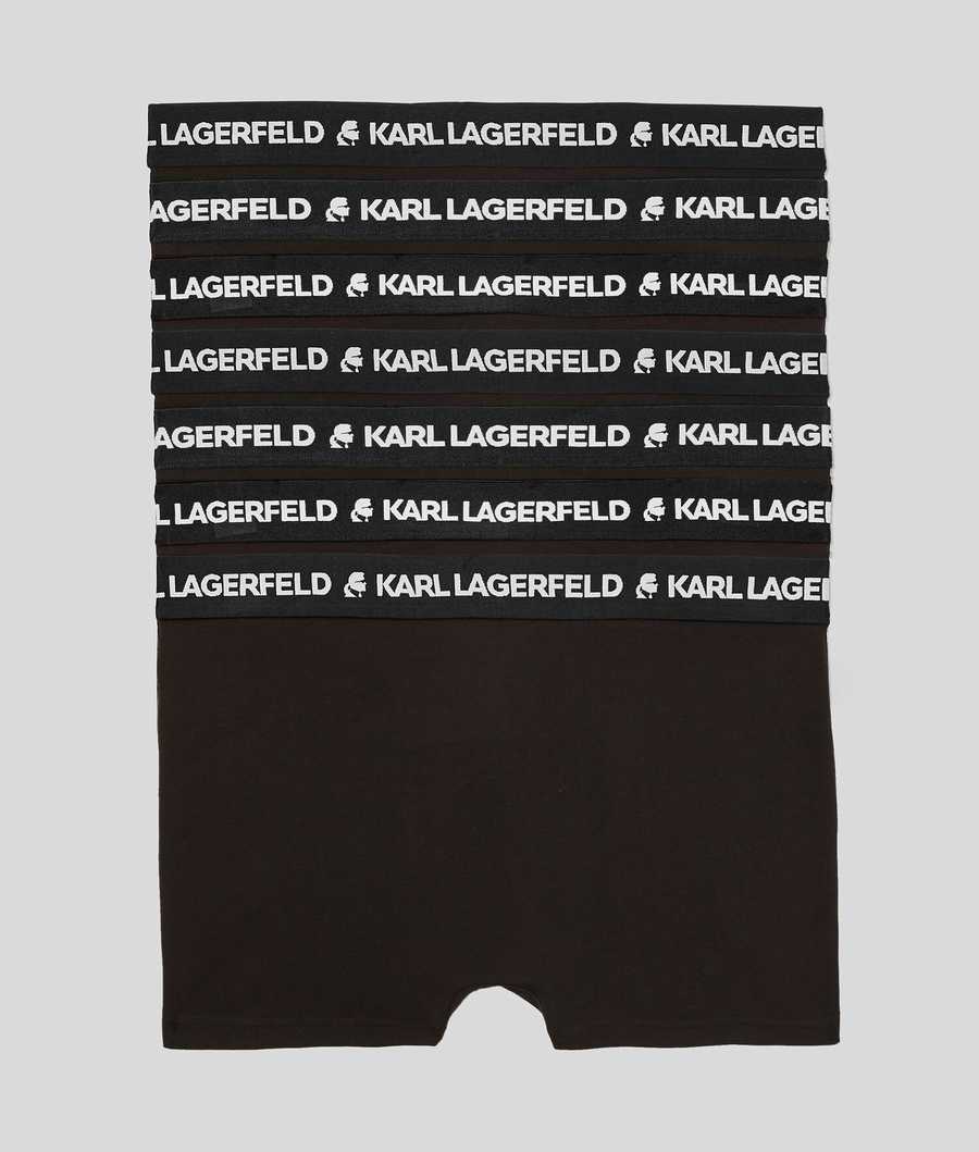 Black Men's Karl Lagerfeld Karl Logo Trunks - 7 Pack Underwear | TH301KCNR