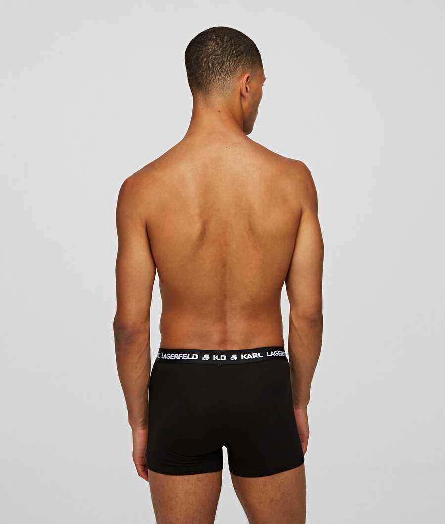 Black Men's Karl Lagerfeld Karl Logo Trunks - 7 Pack Underwear | TH301KCNR