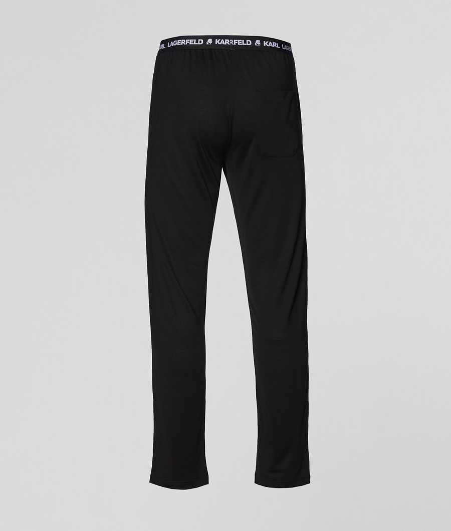 Black Men's Karl Lagerfeld Karl Logo Unisex Pajama Bottoms Sleepwear | TH831WBZQ