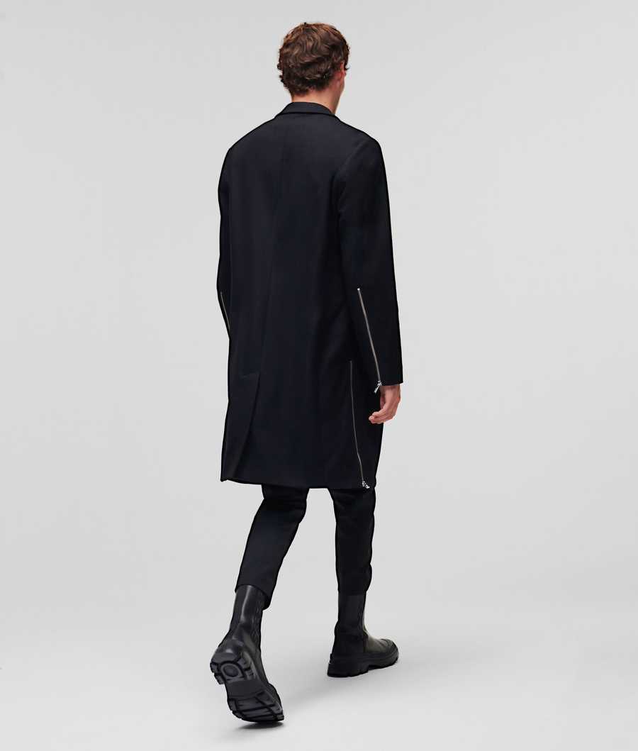 Black Men's Karl Lagerfeld Karl Tailored Coats | TH046INWL