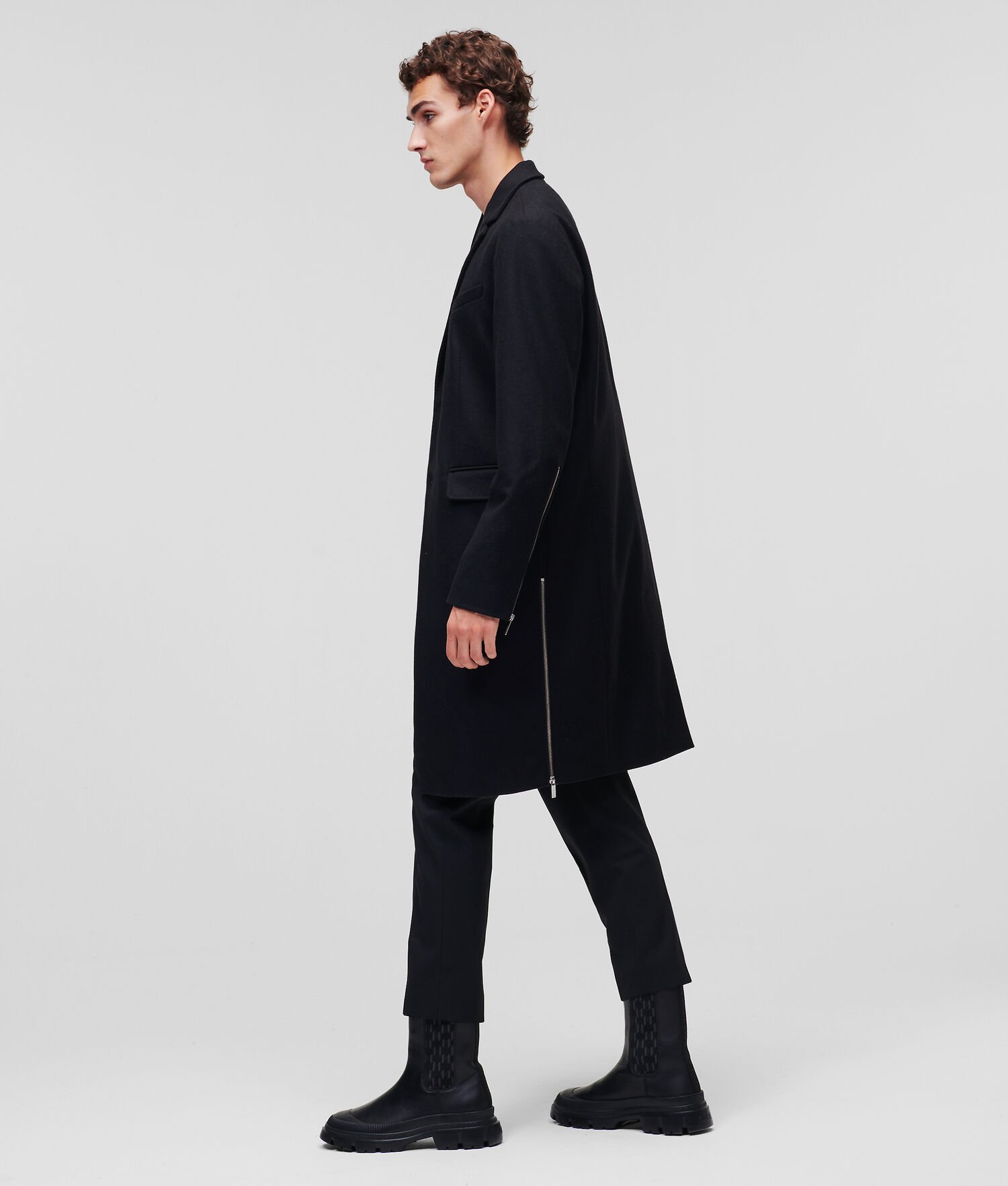 Black Men's Karl Lagerfeld Karl Tailored Coats | TH046INWL