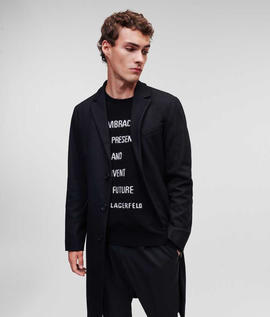 Black Men's Karl Lagerfeld Karl Tailored Coats | TH046INWL