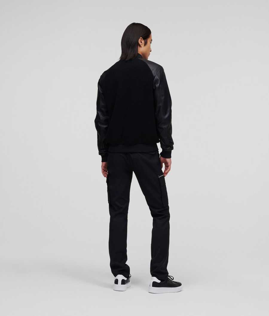 Black Men's Karl Lagerfeld Karl Zip Jackets | TH085RQXZ