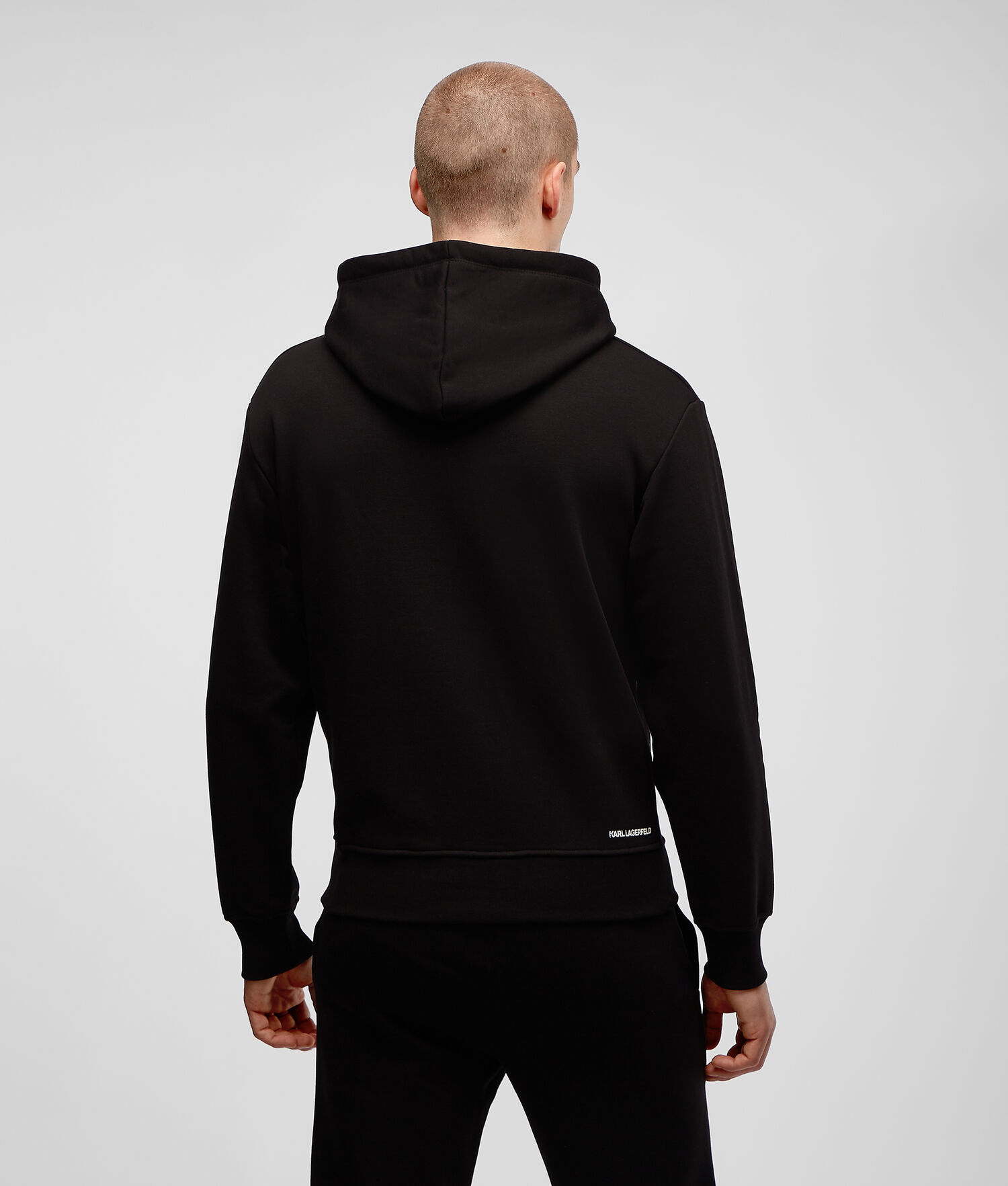 Black Men's Karl Lagerfeld Kl Monogram Loungewear Hoodie Loungewear | TH380NZJG