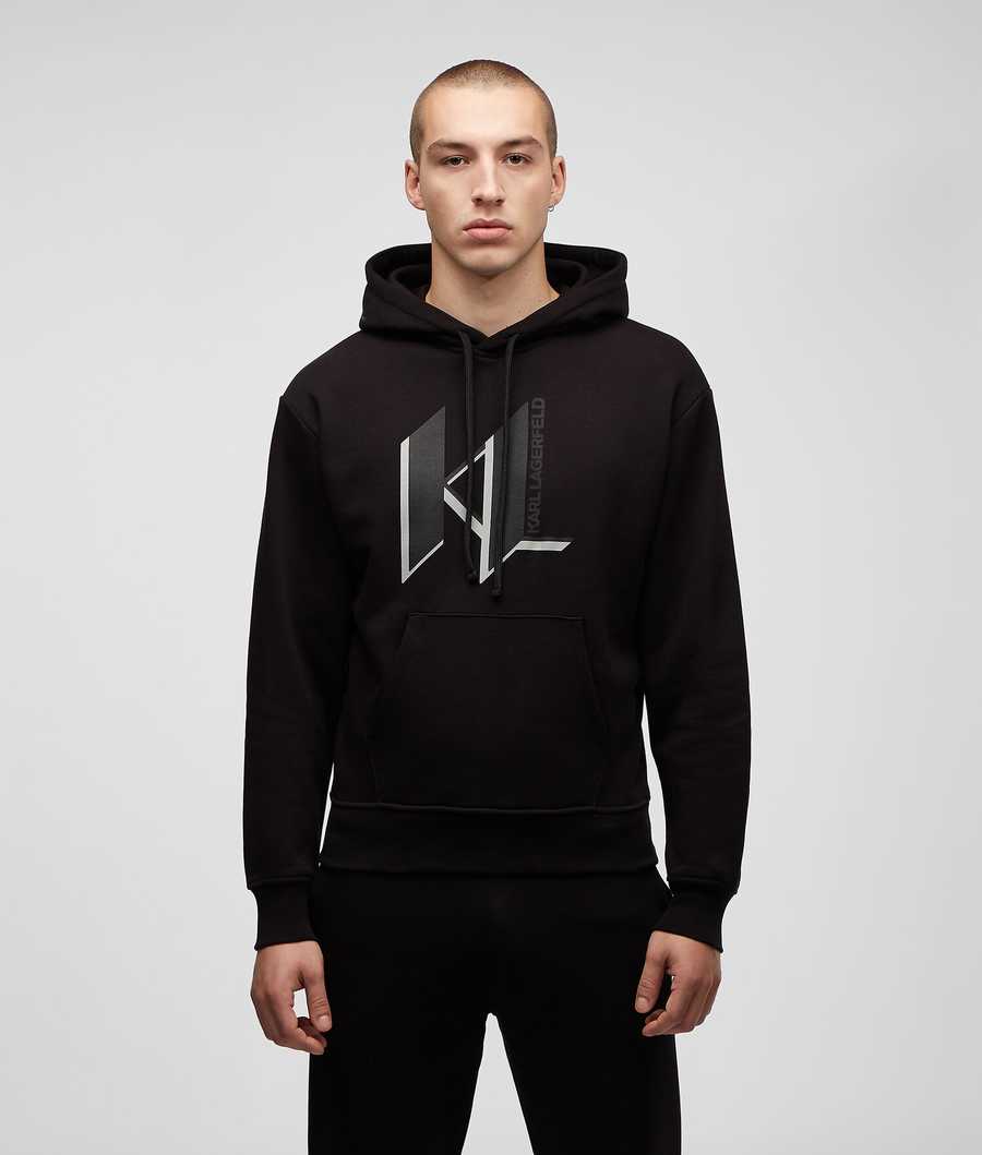 Black Men\'s Karl Lagerfeld Kl Monogram Loungewear Hoodie Loungewear | TH380NZJG