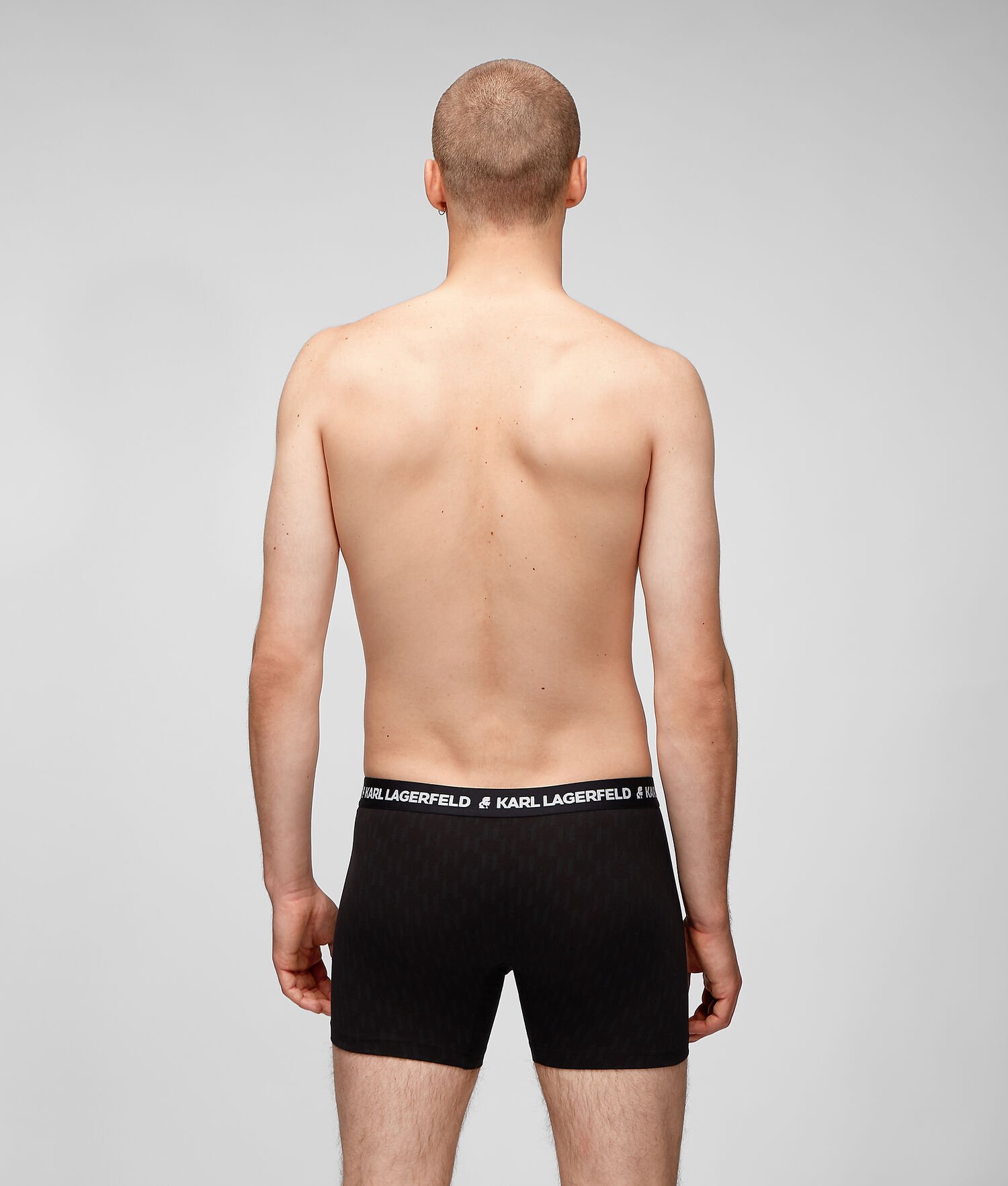 Black Men's Karl Lagerfeld Kl Monogram Trunks – 3 Pack Underwear | TH349RSWC