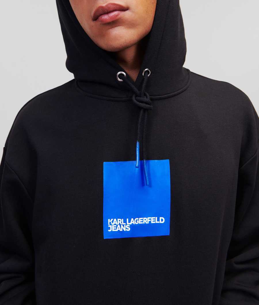 Black Men's Karl Lagerfeld Klj Logo Sweatshirts | TH725KDHQ