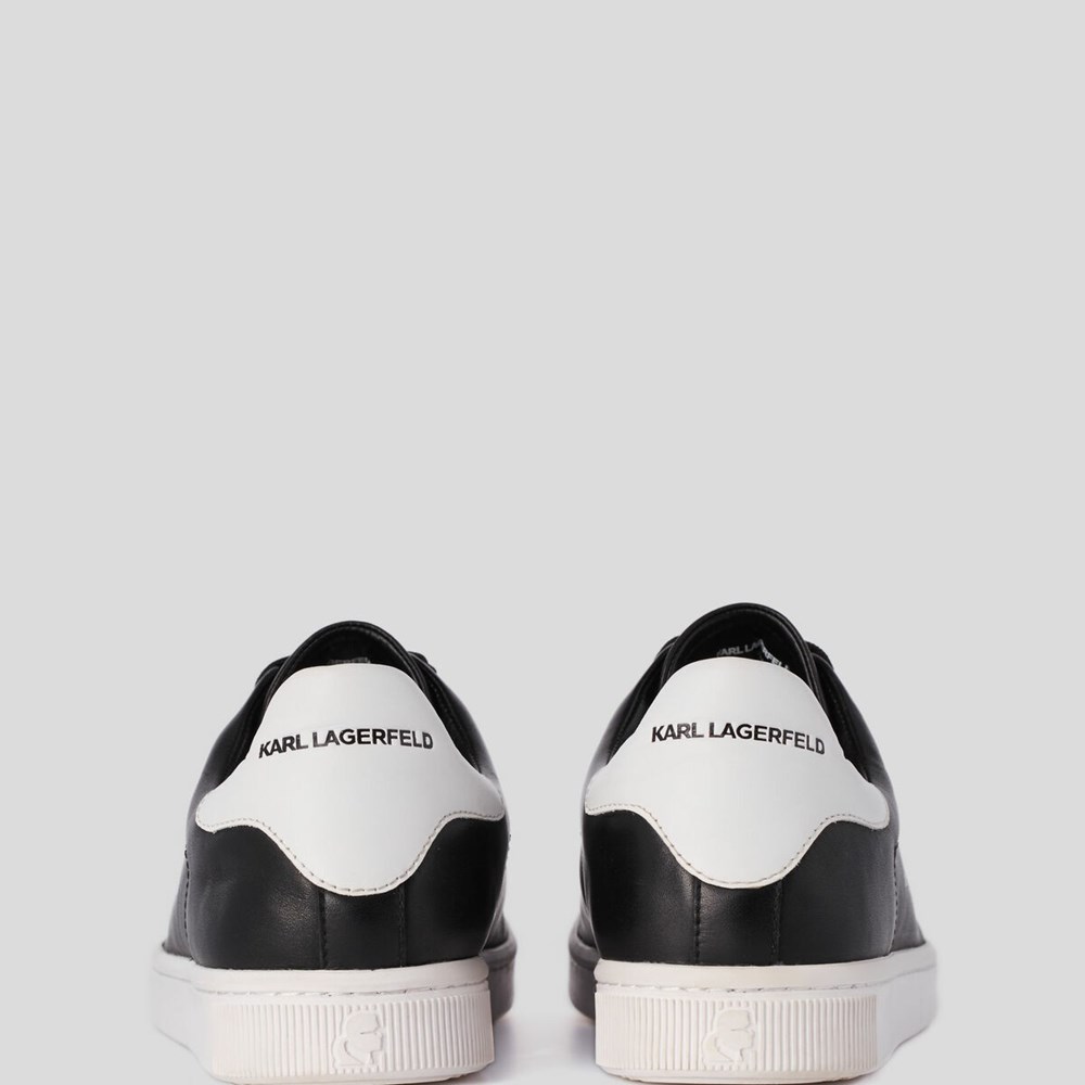 Black Men's Karl Lagerfeld Kourt Ii Maison Karl Sneakers | TH754ZPMR