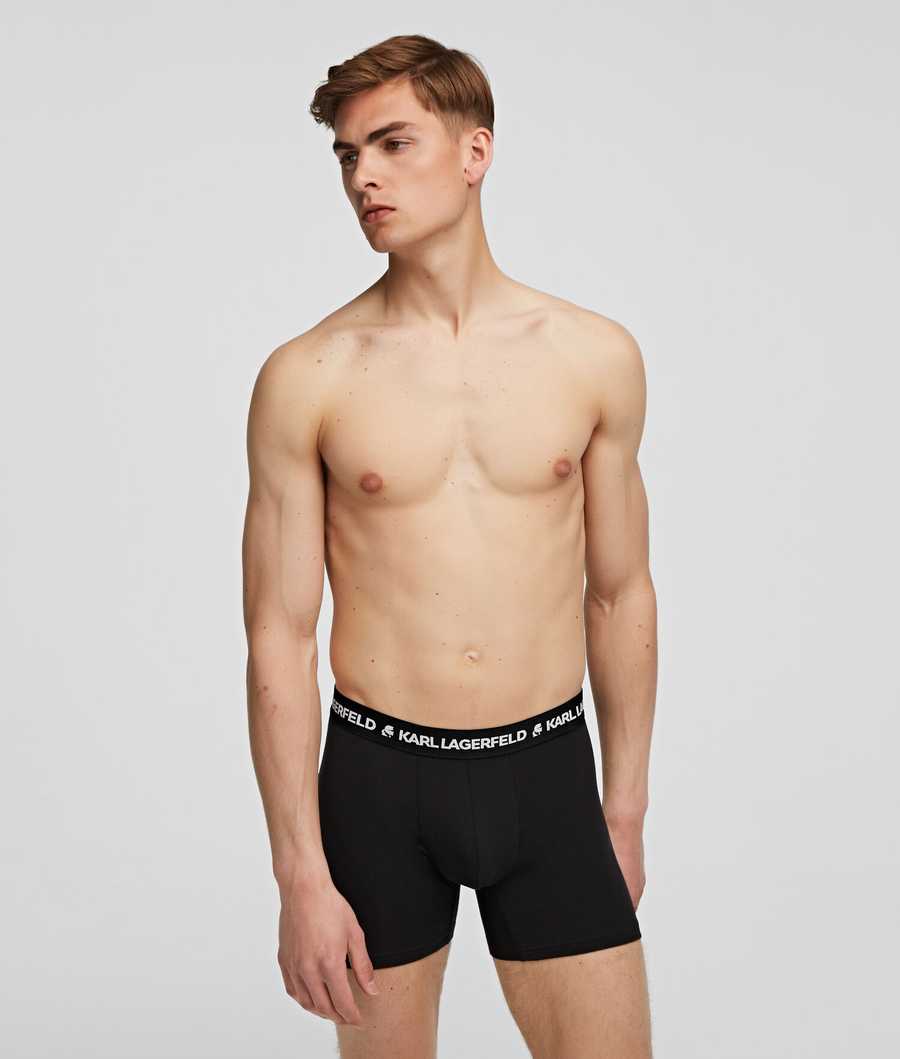 Black Men's Karl Lagerfeld Logo Boxers – 7 Pack Underwear | TH054MLSG