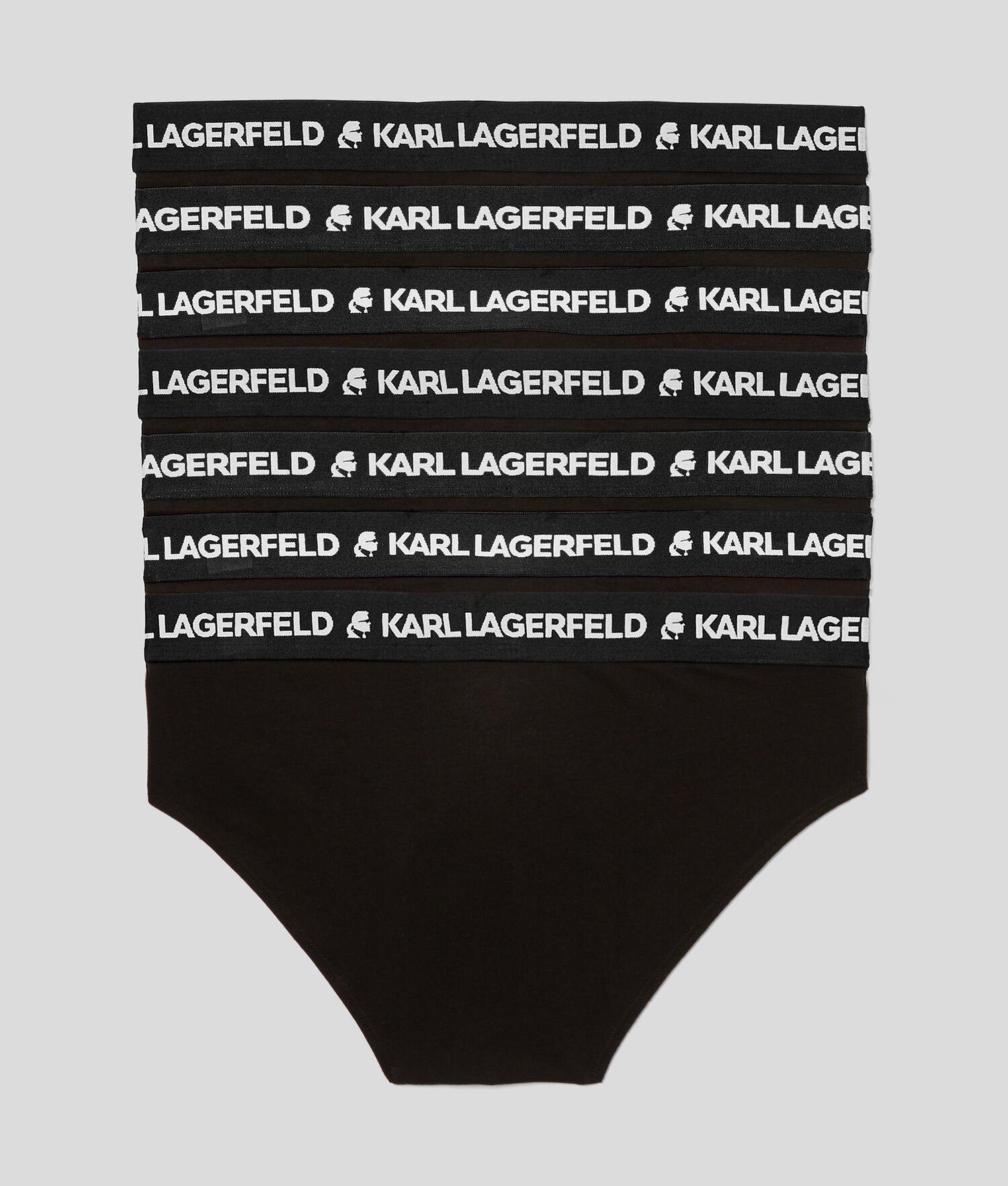 Black Men's Karl Lagerfeld Logo Briefs - 7 Pack Underwear | TH384CPBA