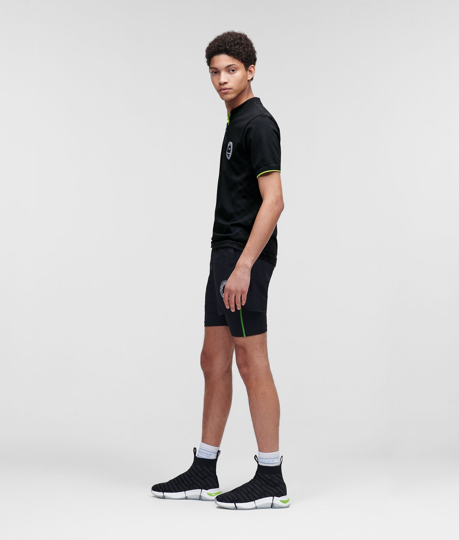 Black Men's Karl Lagerfeld Rue St-guillaume Athleisure T-Shirts | TH087WJXN