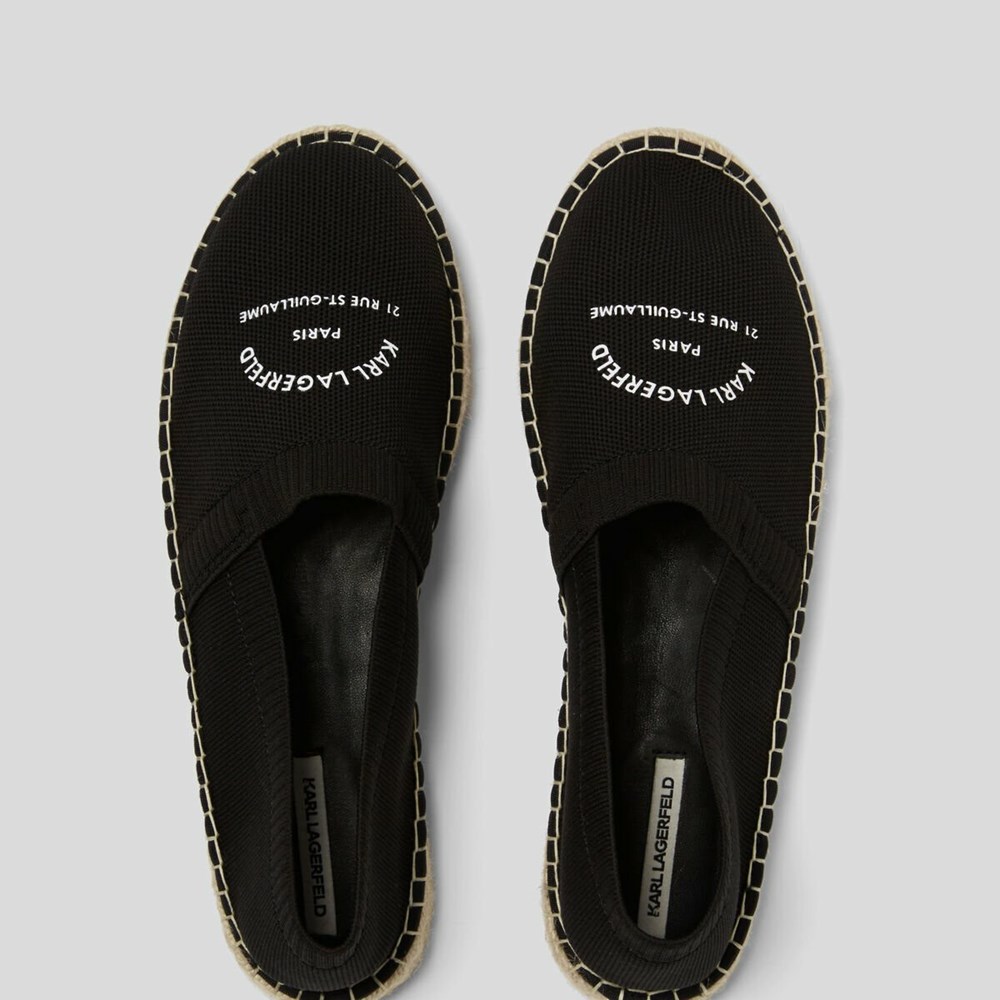 Black Men's Karl Lagerfeld Rue St-guillaume Kamino Espadrilles Sandals & Flats | TH106CSBU