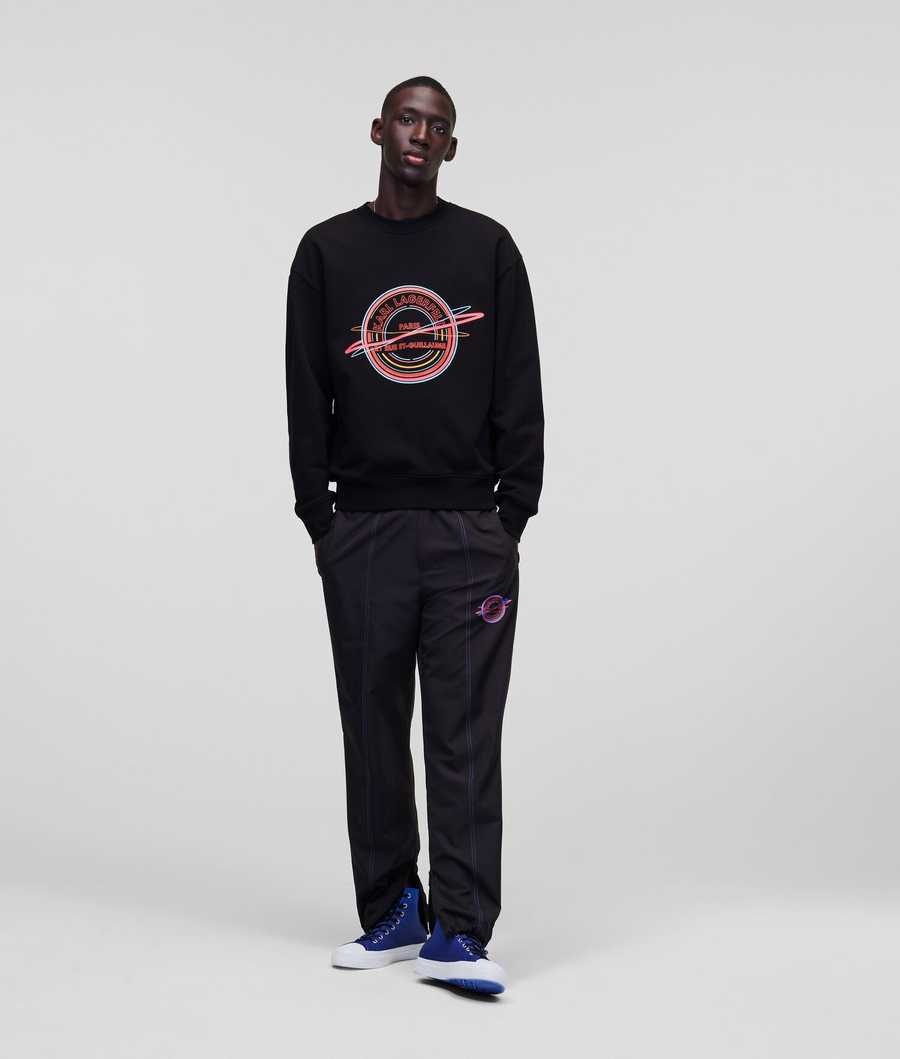 Black Men's Karl Lagerfeld Rue St-guillaume Sweatshirts | TH125SVWT