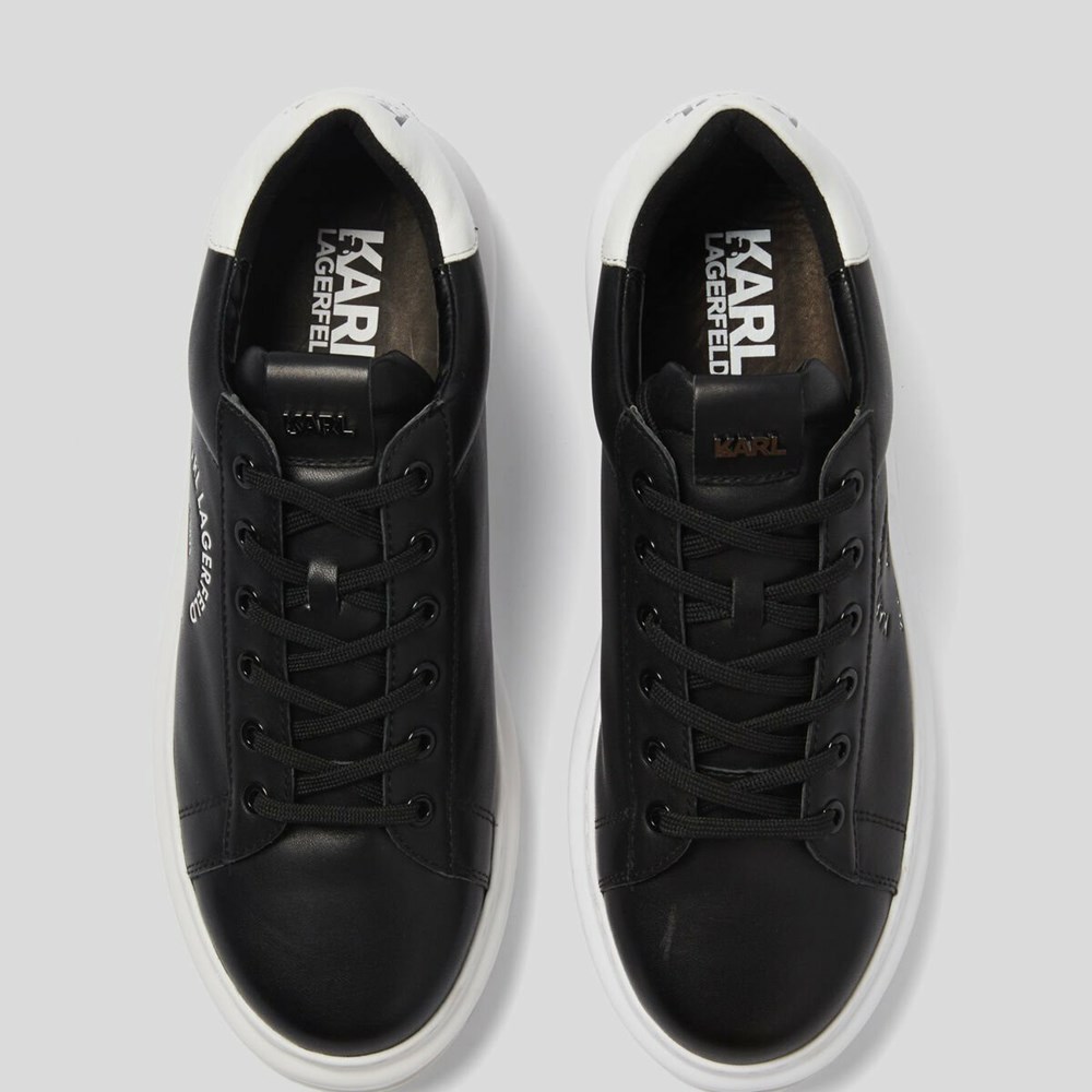 Black Men's Karl Lagerfeld Rue St-guillaume Logo Kapri Sneakers | TH246PDIC