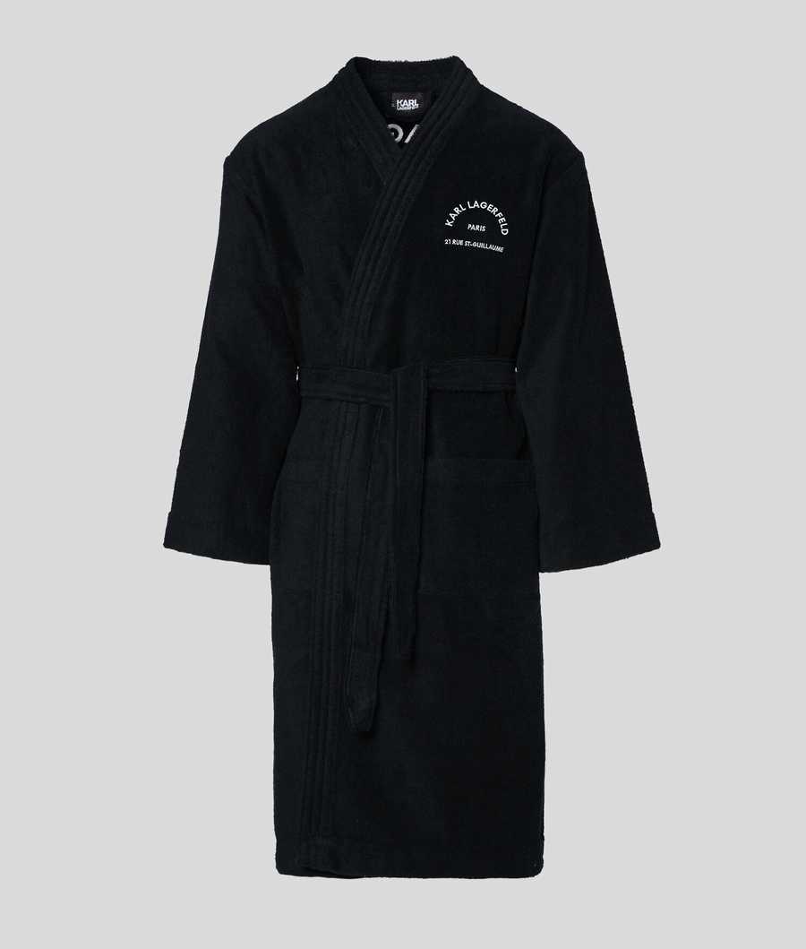 Black Men's Karl Lagerfeld Rue St-guillaume Bathrobe Loungewear | TH569ZVIY